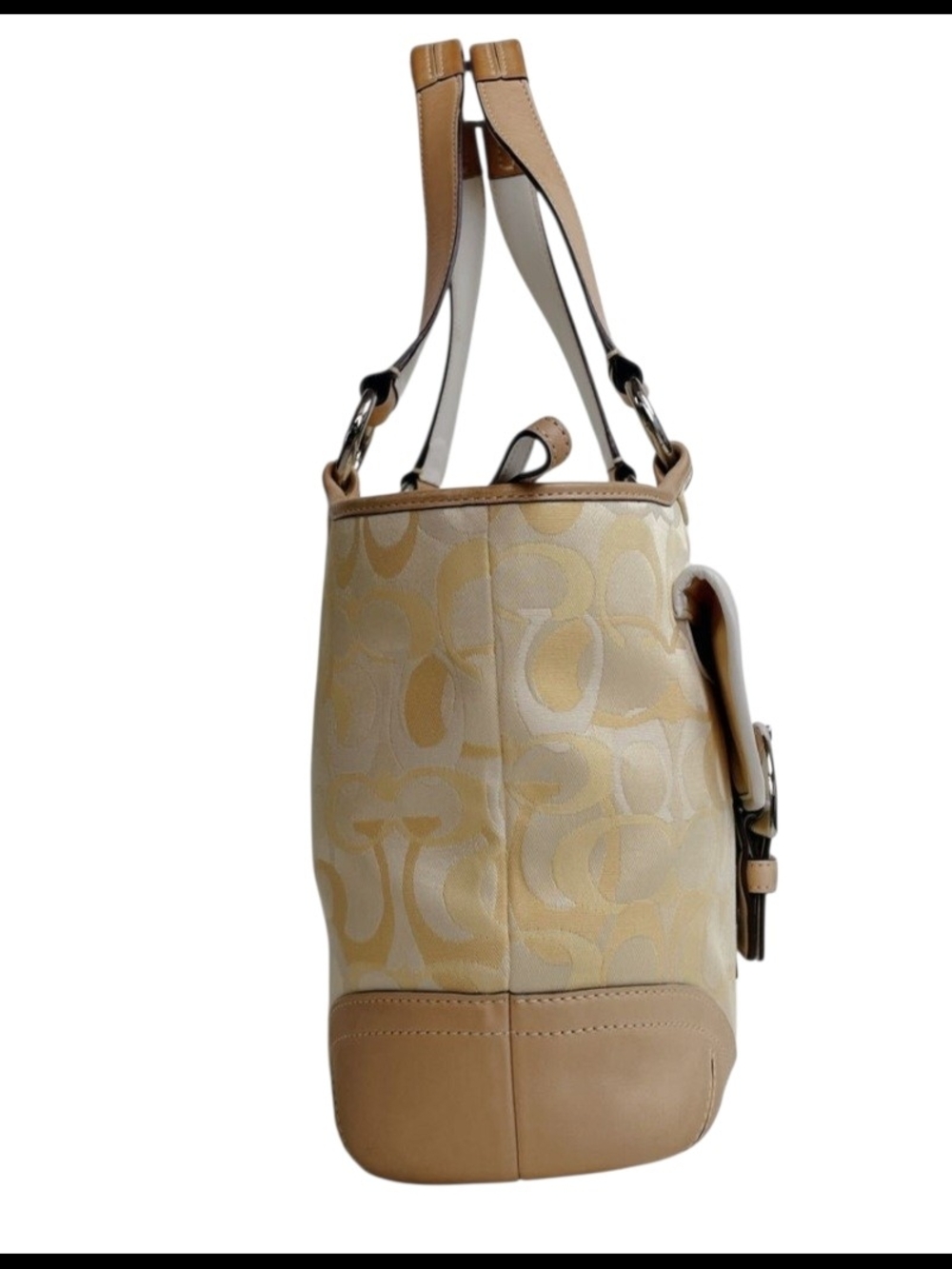 Rare Vintage Coach Soho In Optic Yellow W/ Leather Trim (2004) -Dustbag Included - Picture 4 of 16